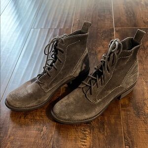 Dolce Vita Gray Lace-Up Ankle Boots